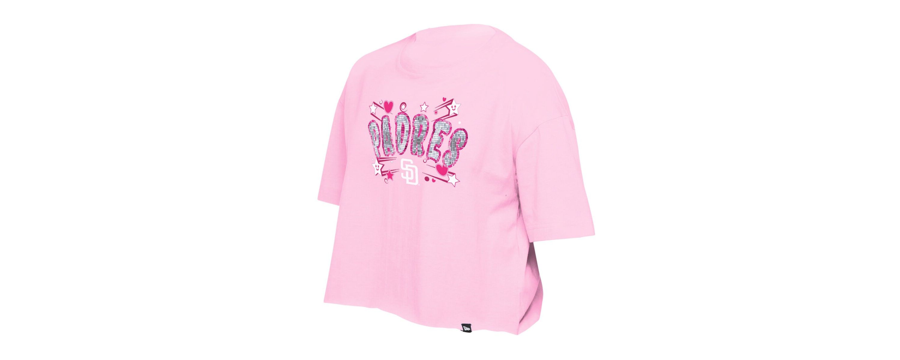 MLB Girls Light San Diego Padres Flip Sequin Team T-Shirt