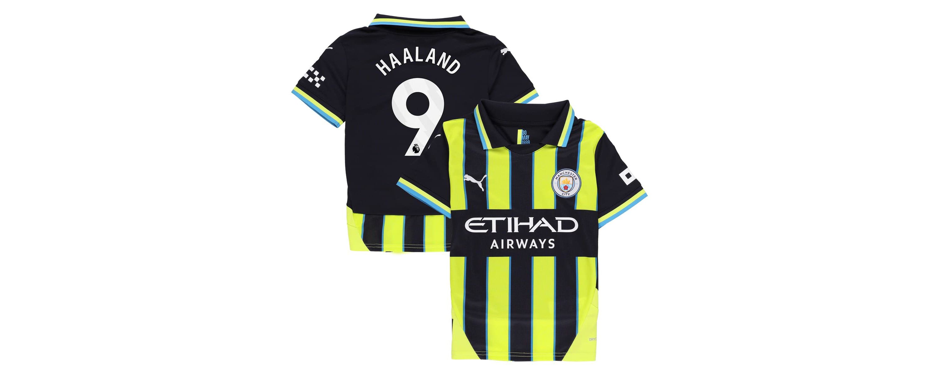 Premier League Erling Haaland Manchester City 2024/25 Away Replica Player Jersey