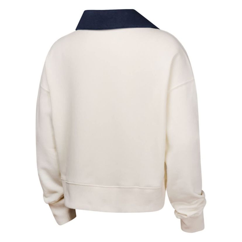 MLB Girls New York Yankees Ballpark Hit Collared V-Neck Pullover Sweatshirt