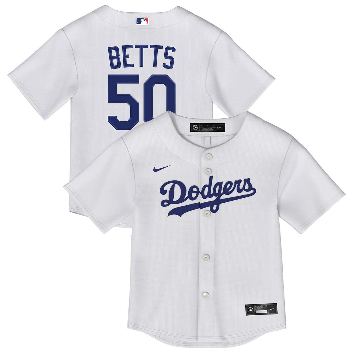 MLB Nike Mookie Betts Los Angeles Dodgers Home Replica Player Jersey