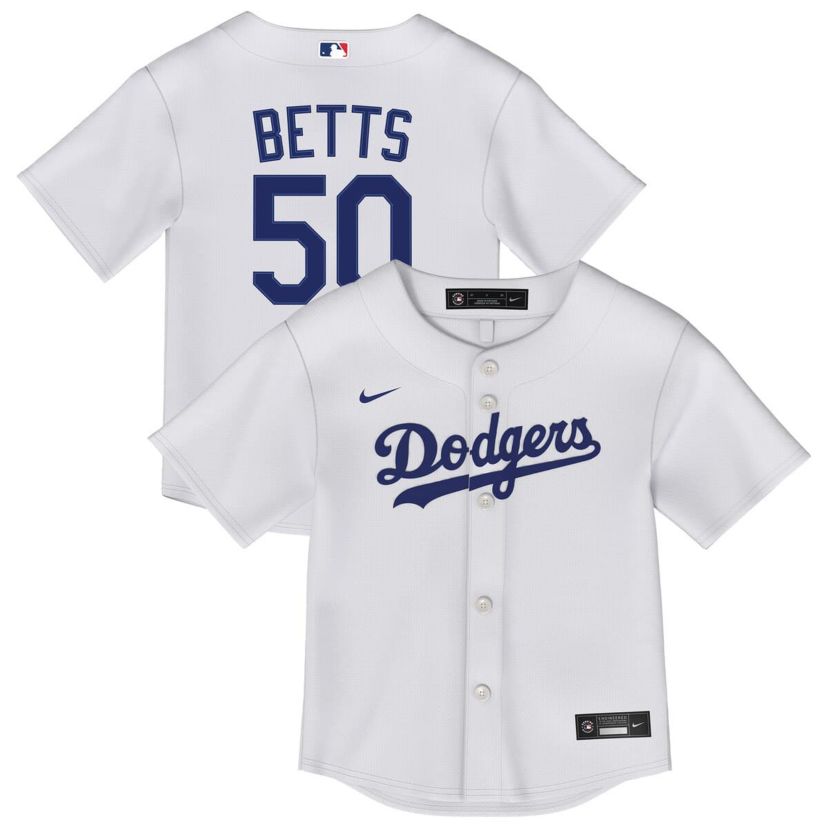 MLB Nike Mookie Betts Los Angeles Dodgers Home Replica Player Jersey