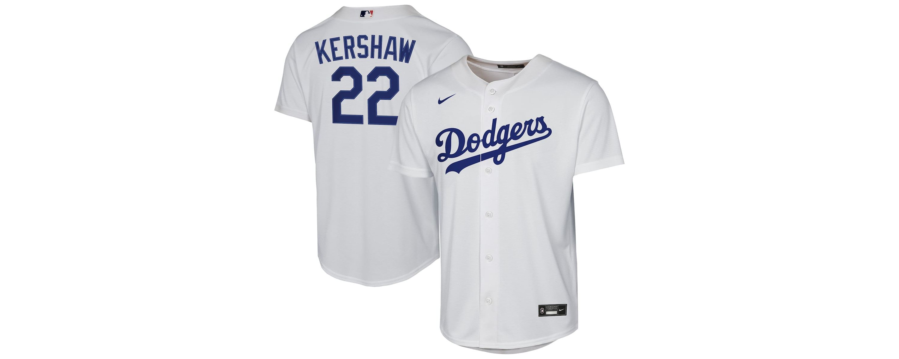 MLB Nike Clayton Kershaw Los Angeles Dodgers Home Replica Player Jersey