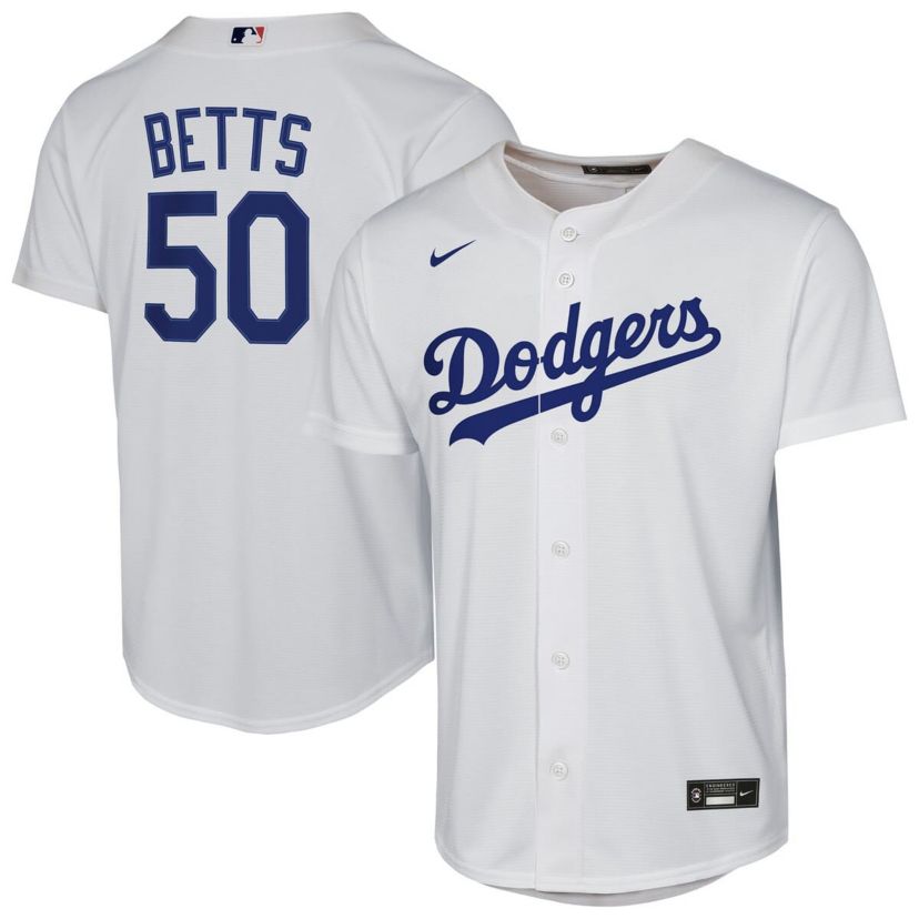 MLB Nike Mookie Betts Los Angeles Dodgers Home Replica Player Jersey