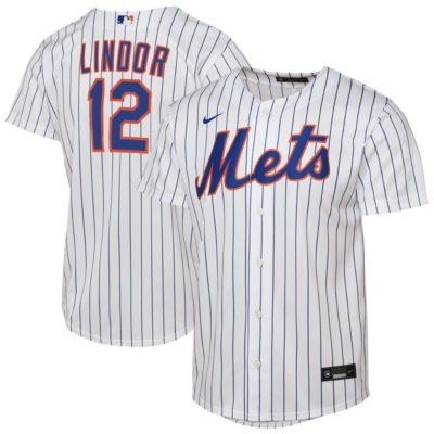 Youth MLB Nike Francisco Lindor New York Mets Home Replica Player Jersey