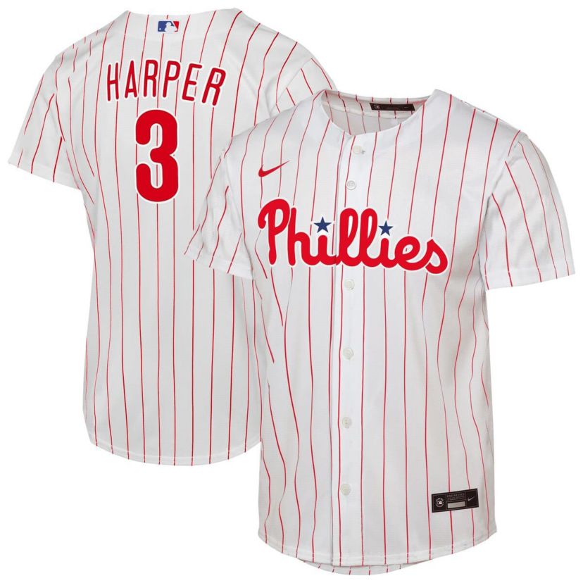 MLB Nike Bryce Harper Philadelphia Phillies Home Replica Player Jersey