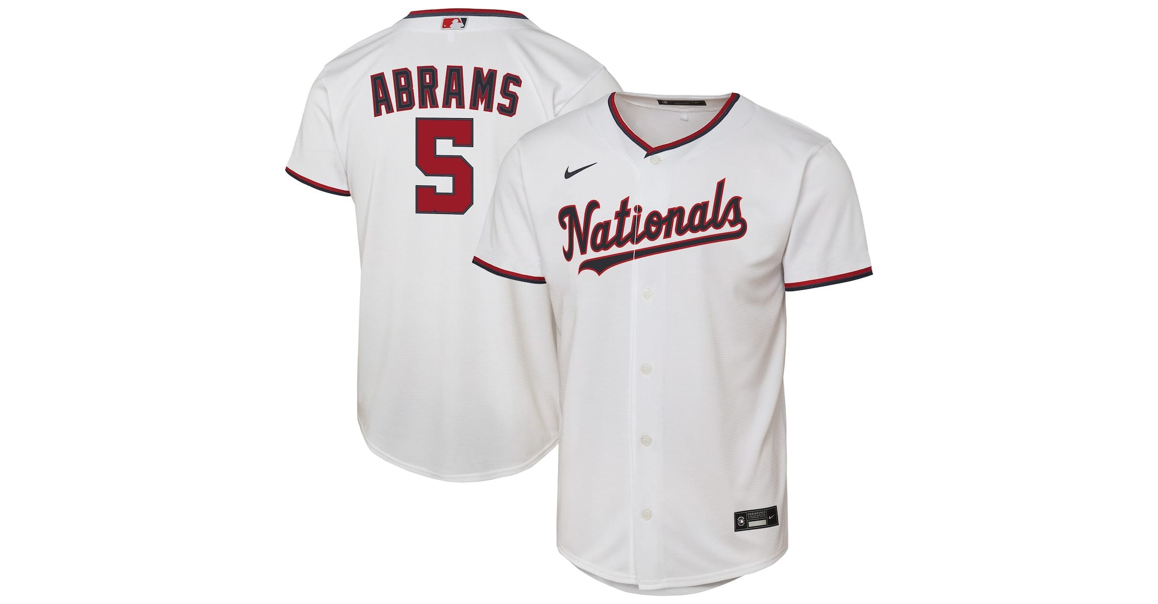 MLB Nike CJ Abrams Washington Nationals Home Replica Player Jersey