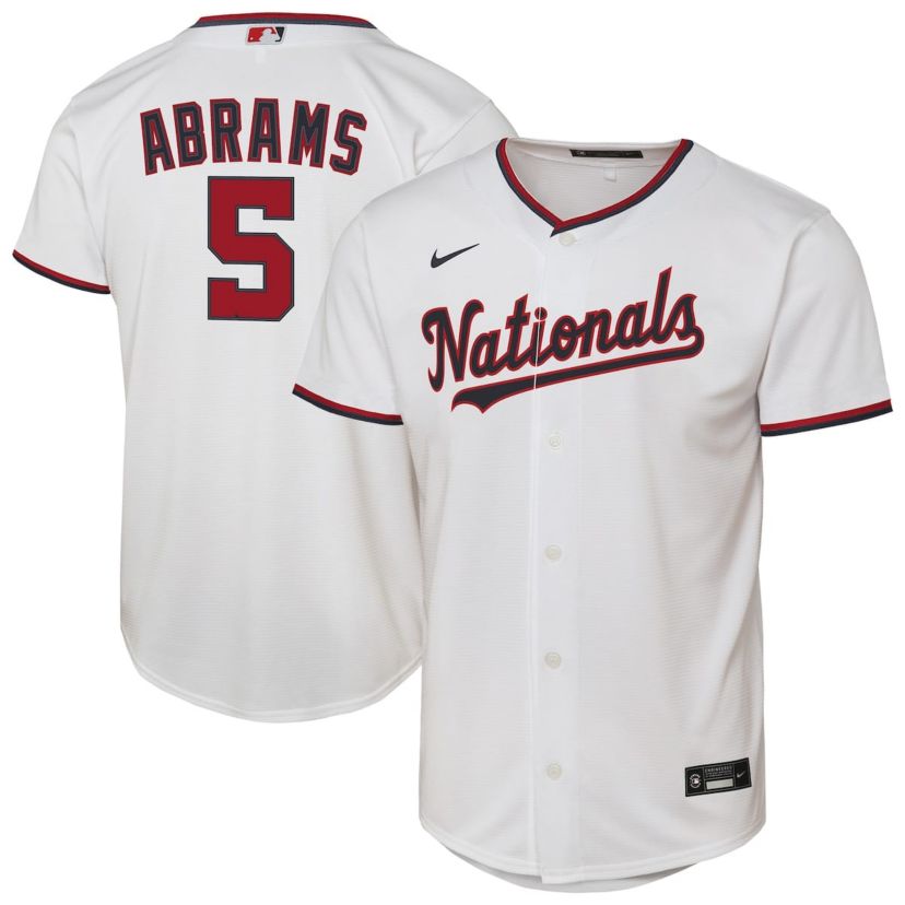 MLB Nike CJ Abrams Washington Nationals Home Replica Player Jersey
