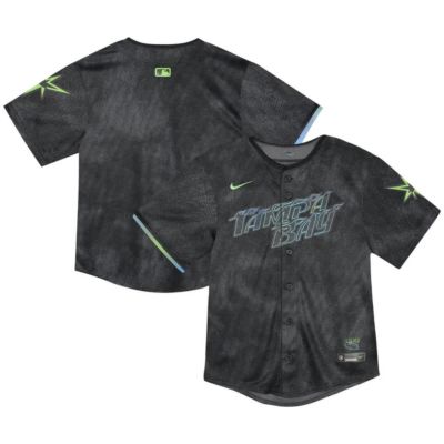 Youth MLB Nike Tampa Bay Rays City Connect Team Limited Jersey, Black, 2T