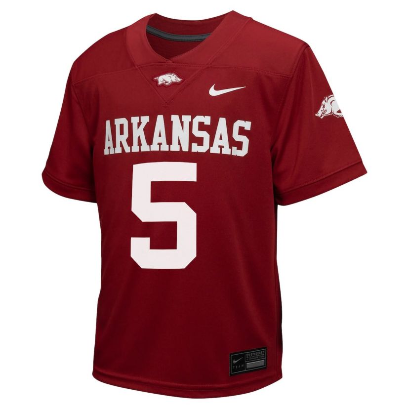NCAA Nike #5 Arkansas Razorbacks Untouchable Football Jersey
