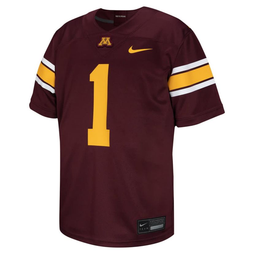 NCAA Nike #1 Minnesota Golden Gophers Untouchable Football Jersey