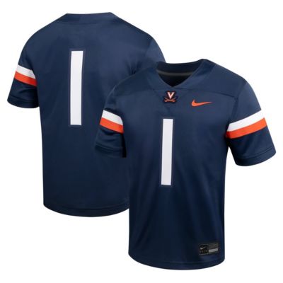 NCAA Nike #1 Virginia Cavaliers Untouchable Football Jersey, Navy Blue, Large