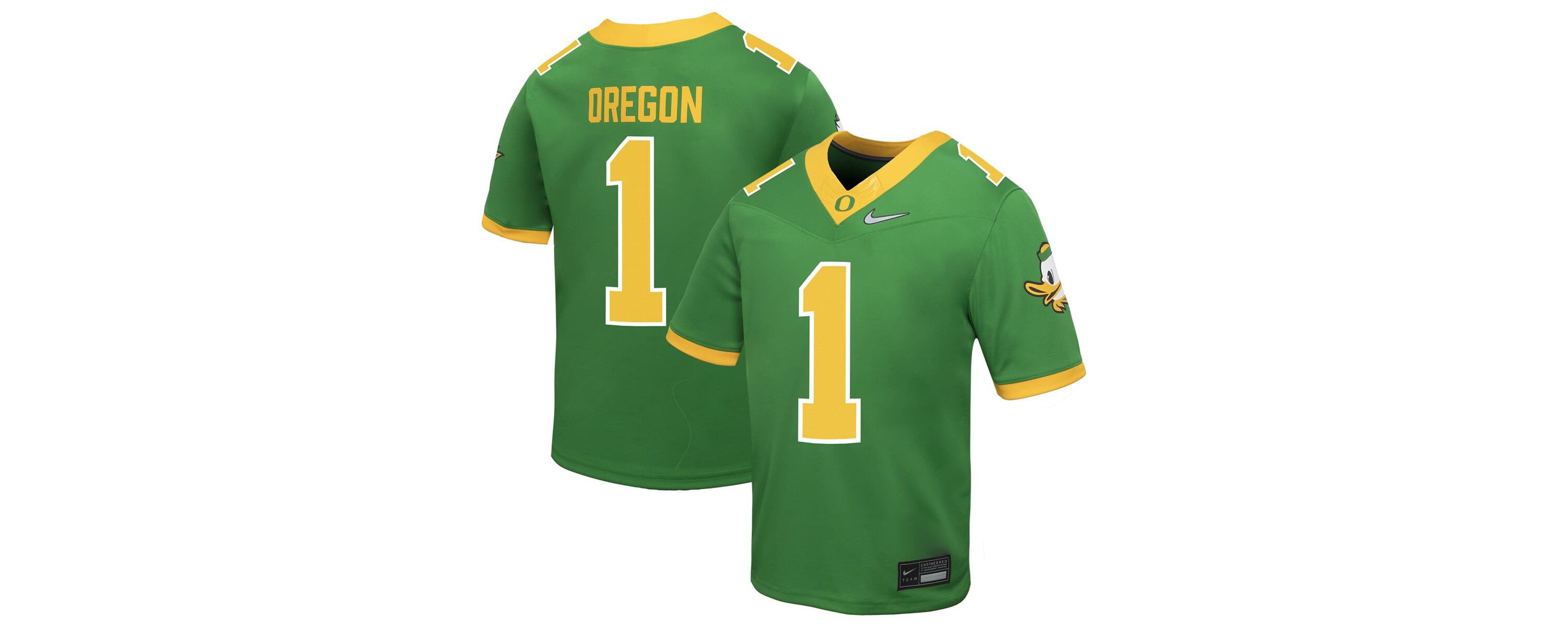 NCAA Nike #1 Apple Oregon Ducks Alternate Replica Football Jersey
