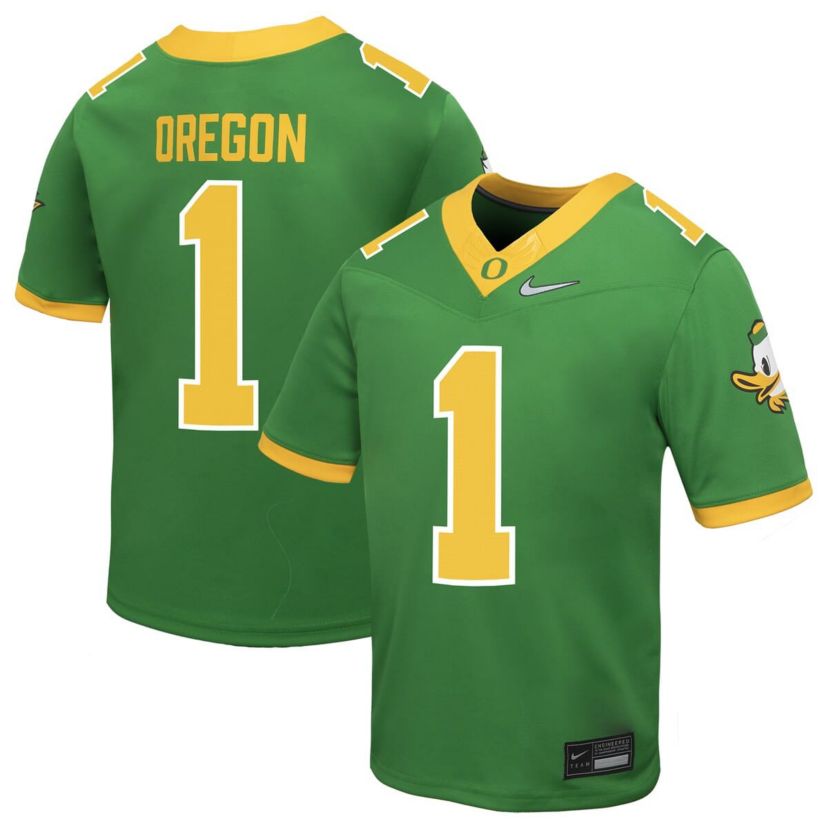 NCAA Nike #1 Apple Oregon Ducks Alternate Replica Football Jersey