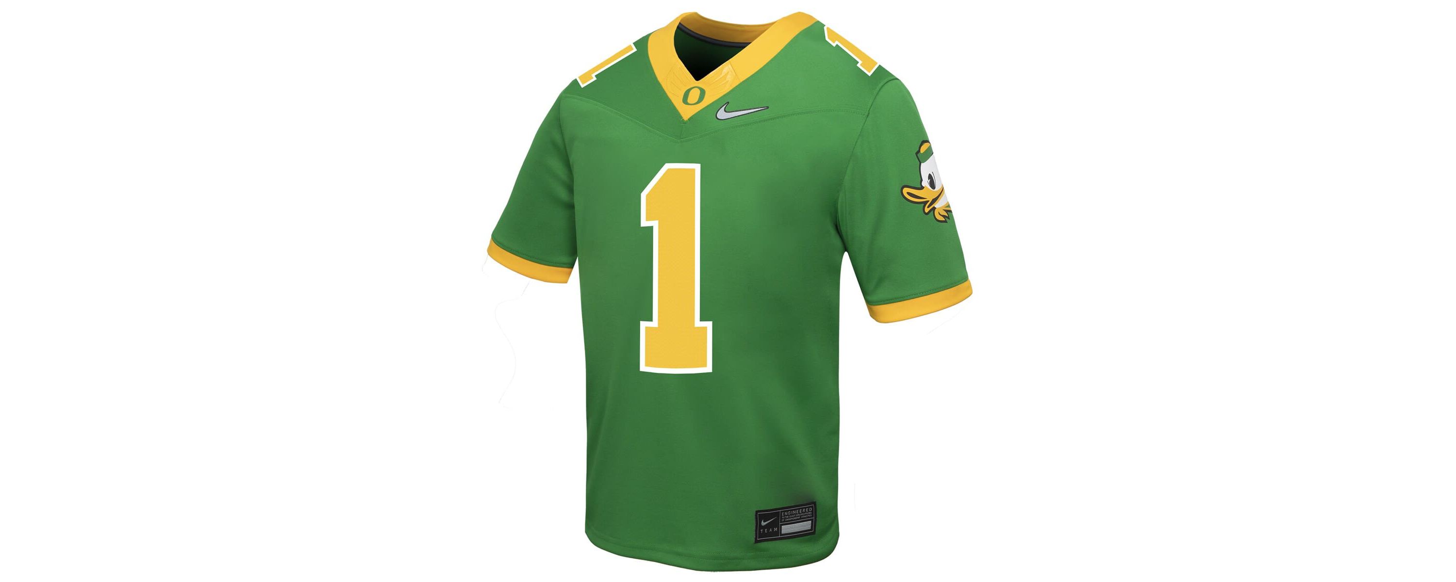 NCAA Nike #1 Apple Oregon Ducks Alternate Replica Football Jersey