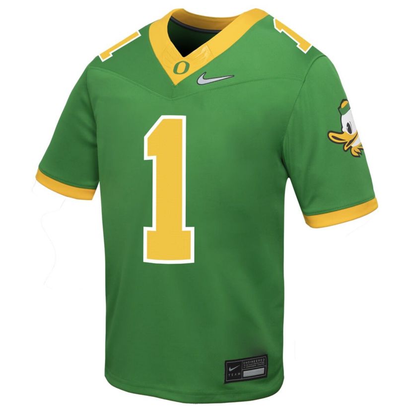 NCAA Nike #1 Apple Oregon Ducks Alternate Replica Football Jersey