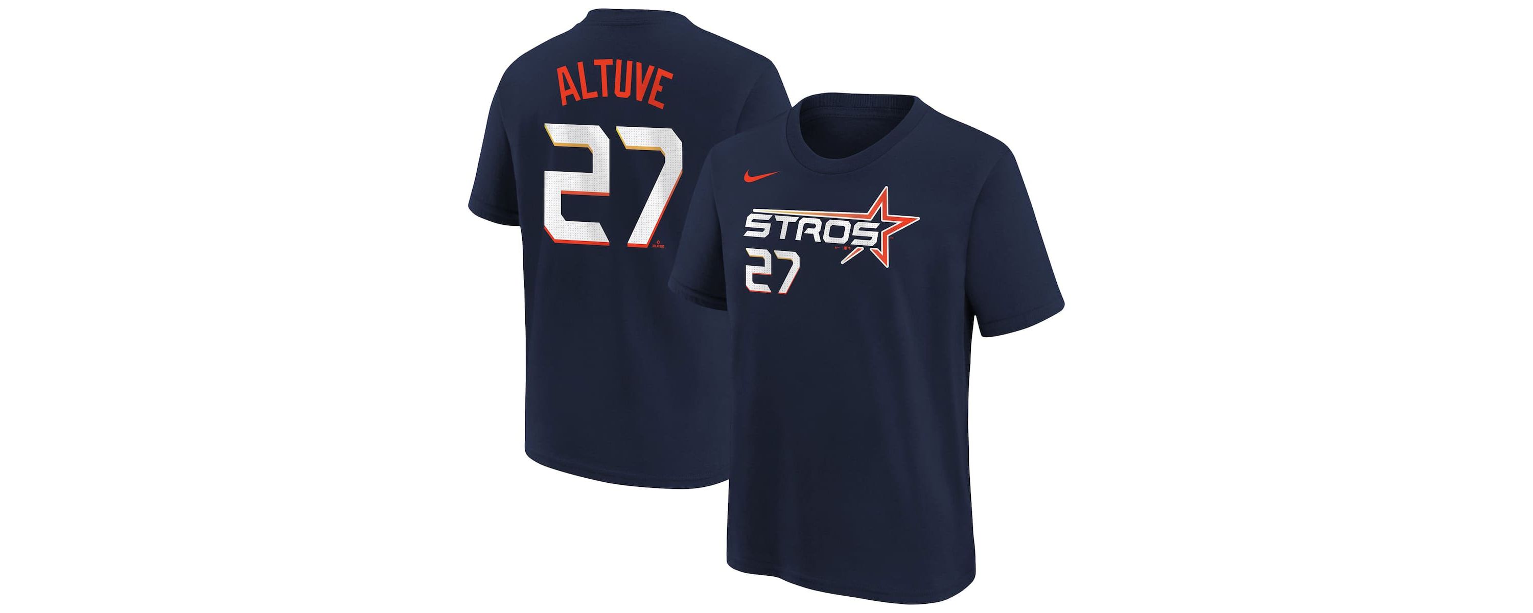 MLB Nike Jose Altuve Houston Astros Fuse City Connect Name & Number T-Shirt