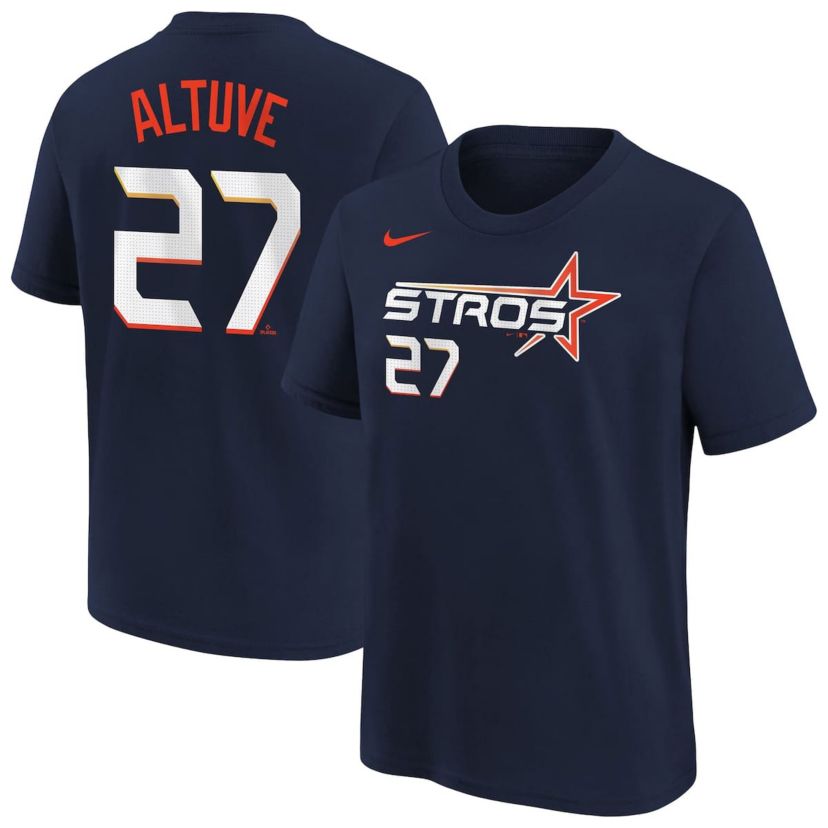 MLB Nike Jose Altuve Houston Astros Fuse City Connect Name & Number T-Shirt