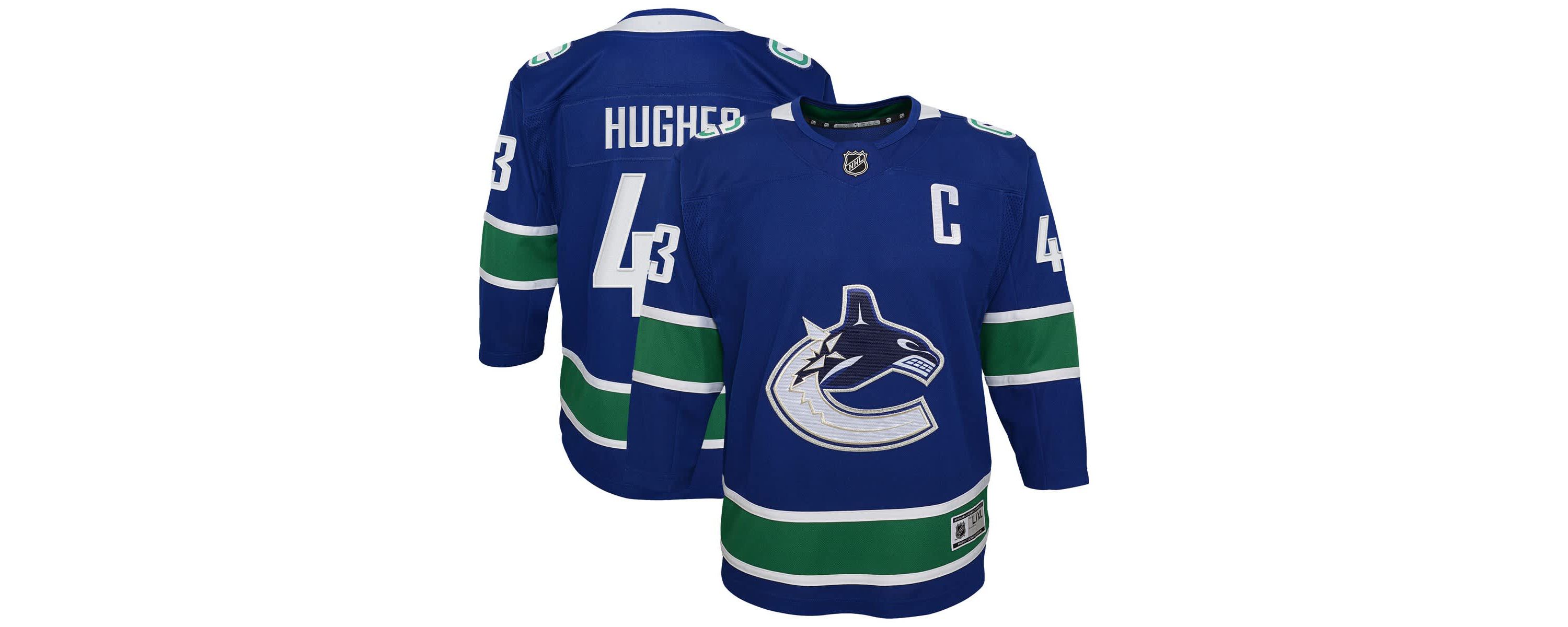 NHL Quinn Hughes Vancouver Canucks Home Premier Player Jersey