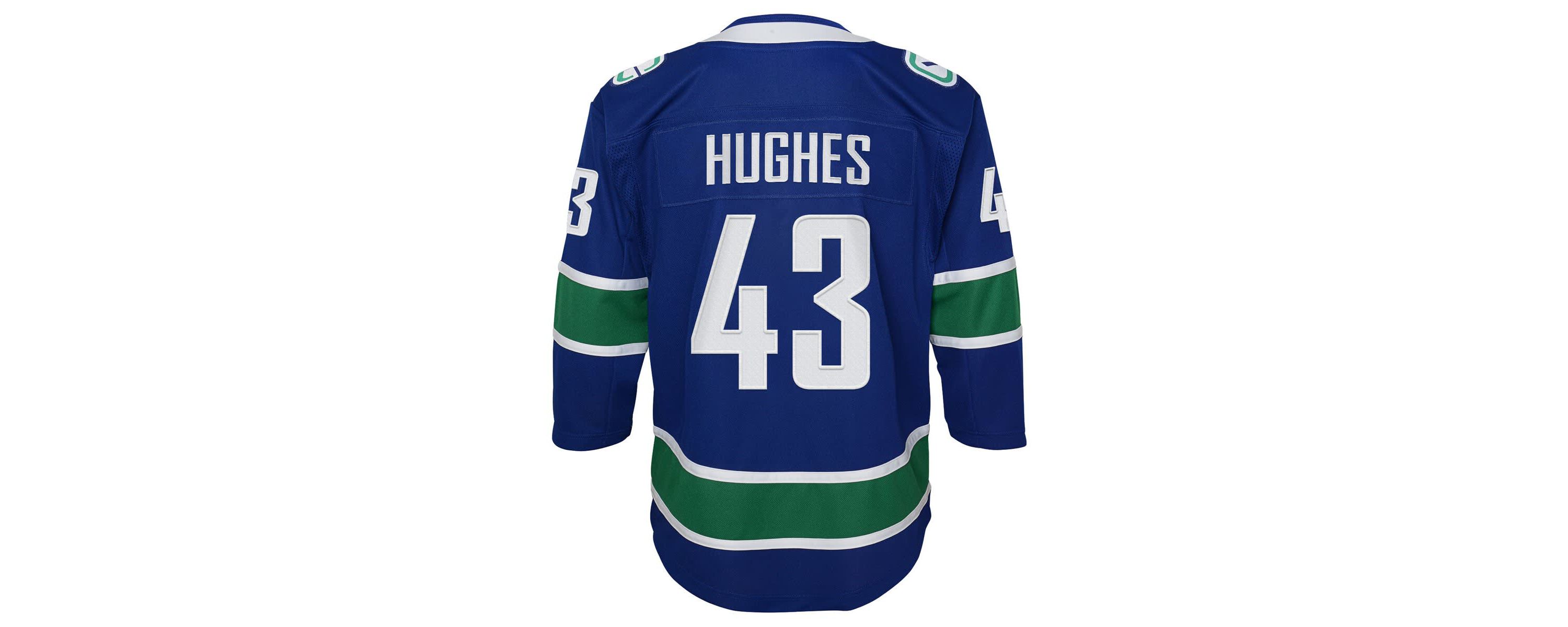 NHL Quinn Hughes Vancouver Canucks Home Premier Player Jersey