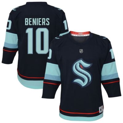 Outerstuff Youth NHL Matty Beniers Seattle Kraken Alternate Replica Player Jersey