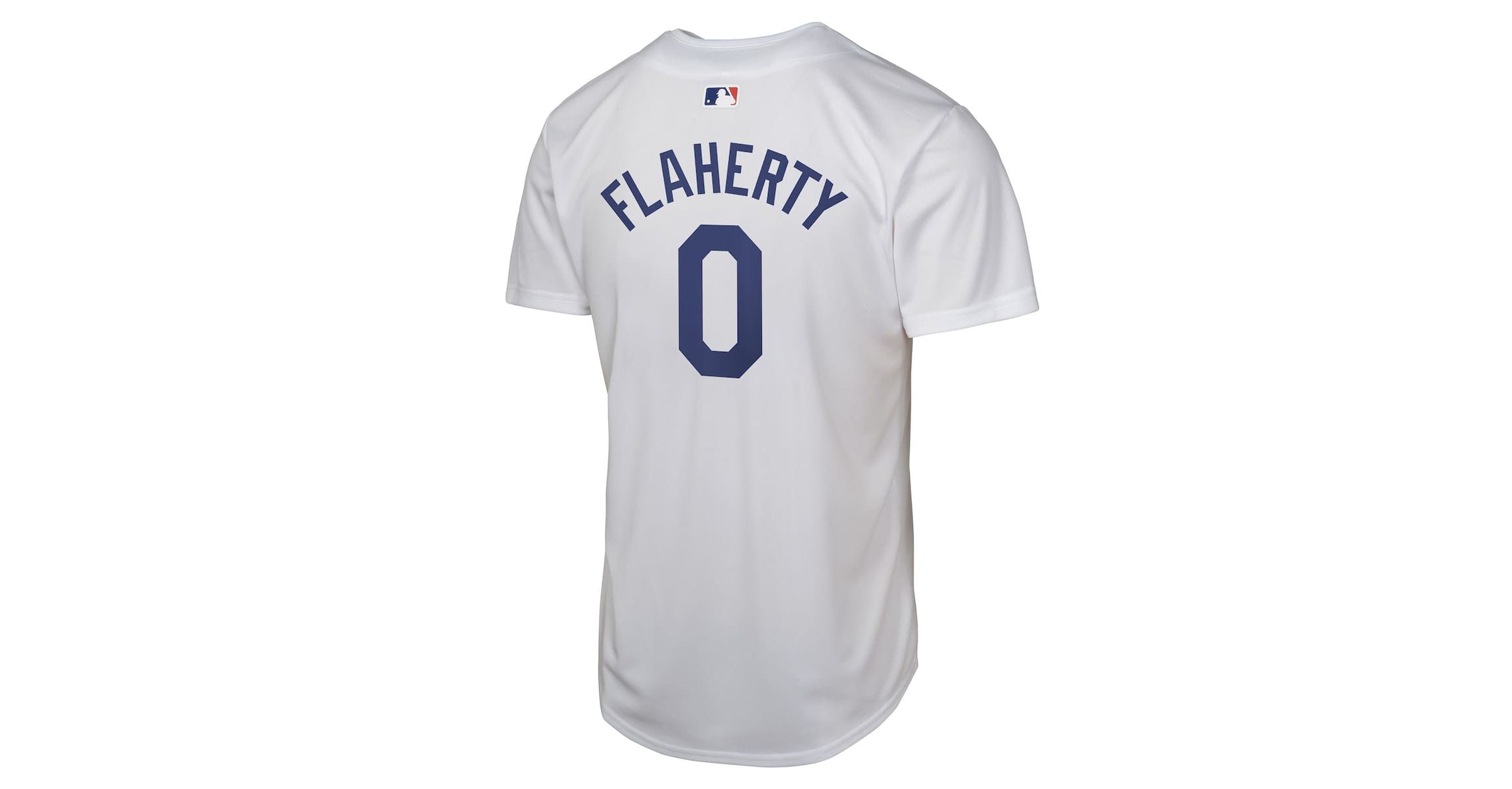 MLB Nike Jack Flaherty Los Angeles Dodgers 2024 World Series Patch Home Game Player Jersey