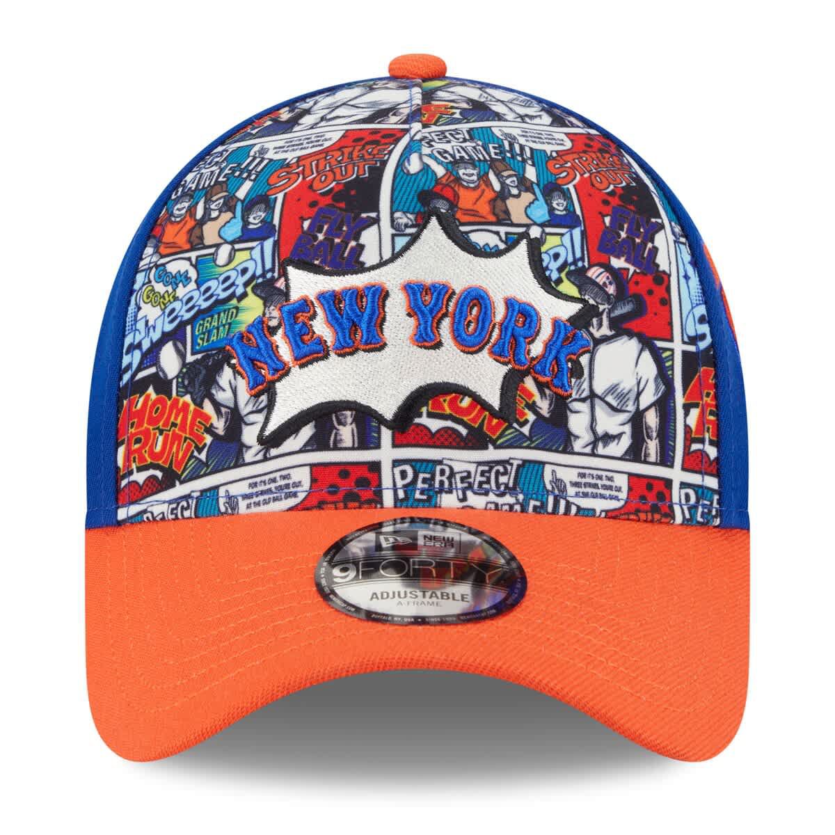 MLB Royal/Orange New York Mets 2025 MLB Diamond Hero Edition A-Frame 9FORTY Adjustable Hat