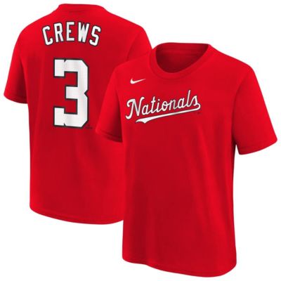 Youth MLB Nike Dylan Crews Washington Nationals Name & Number T-Shirt, Red, Large