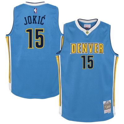 Mitchell & Ness Youth NBA Nikola Jokic Light Denver Nuggets 2016/17 Hardwood Classics Swingman Jersey, Light Blue, Large