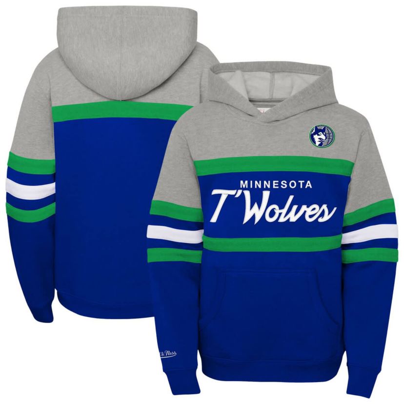 NBA Blue/ Minnesota Timberwolves Hardwood Classics Head Coach Pullover Hoodie