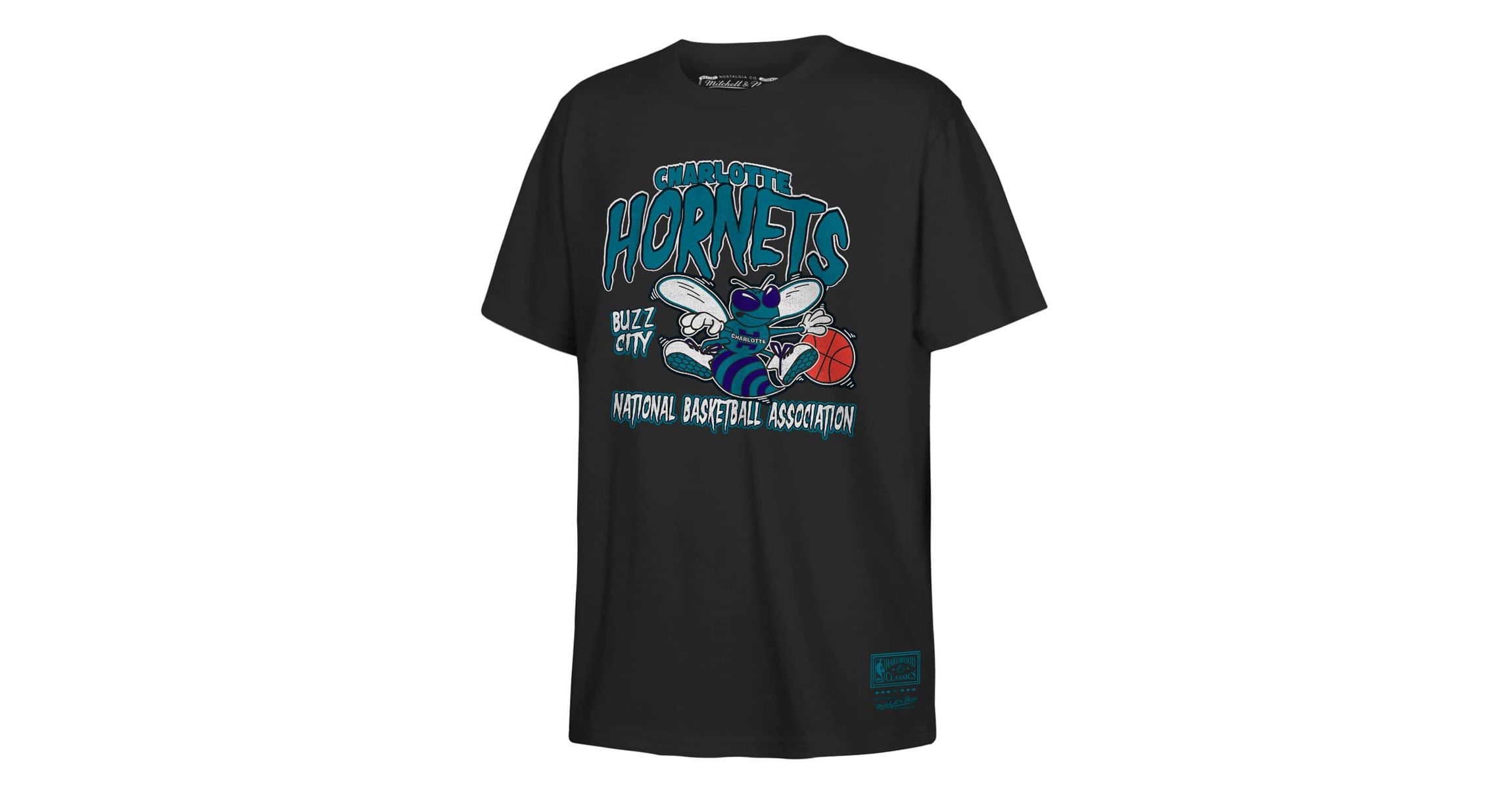 NBA Charlotte Hornets Retro Mascot Script T-Shirt