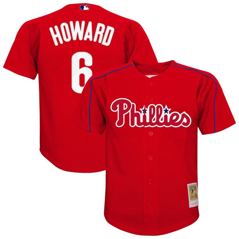 MLB Ryan Howard Philadelphia Phillies Mesh Batting Practice Jersey