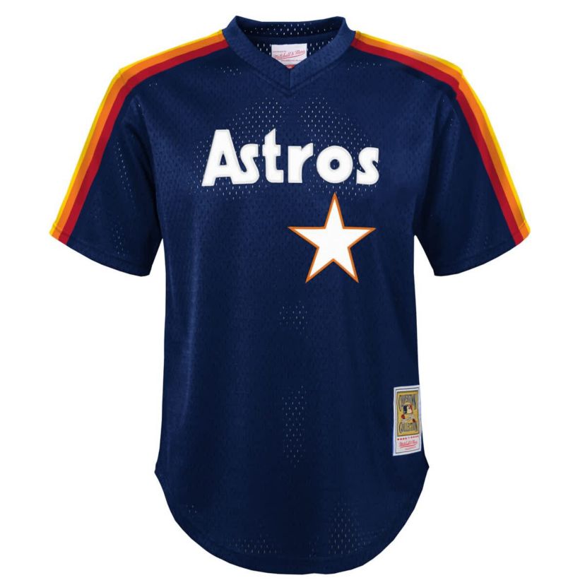MLB Nolan Ryan Houston Astros Throwback Mesh Batting Practice Jersey