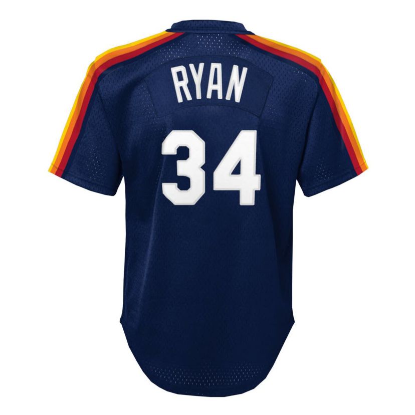 MLB Nolan Ryan Houston Astros Throwback Mesh Batting Practice Jersey