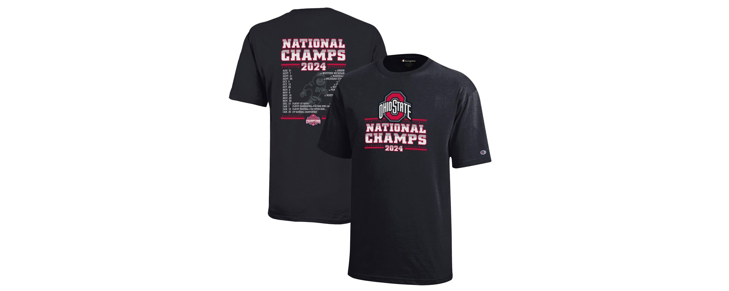 NCAA Ohio State Buckeyes NCAA Football Playoff 2024 National s Schedule T-Shirt