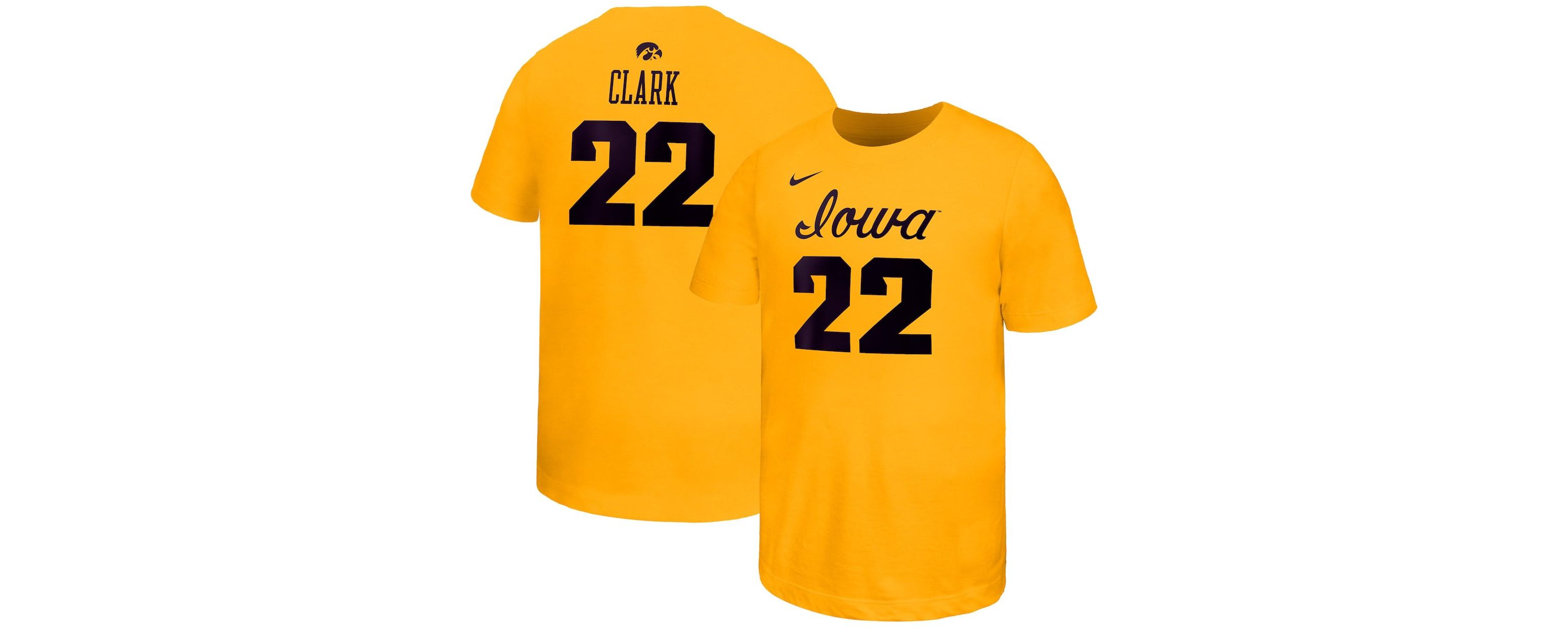NCAA Nike Caitlin Clark Iowa Hawkeyes Retired Player Name & Number Core T-Shirt