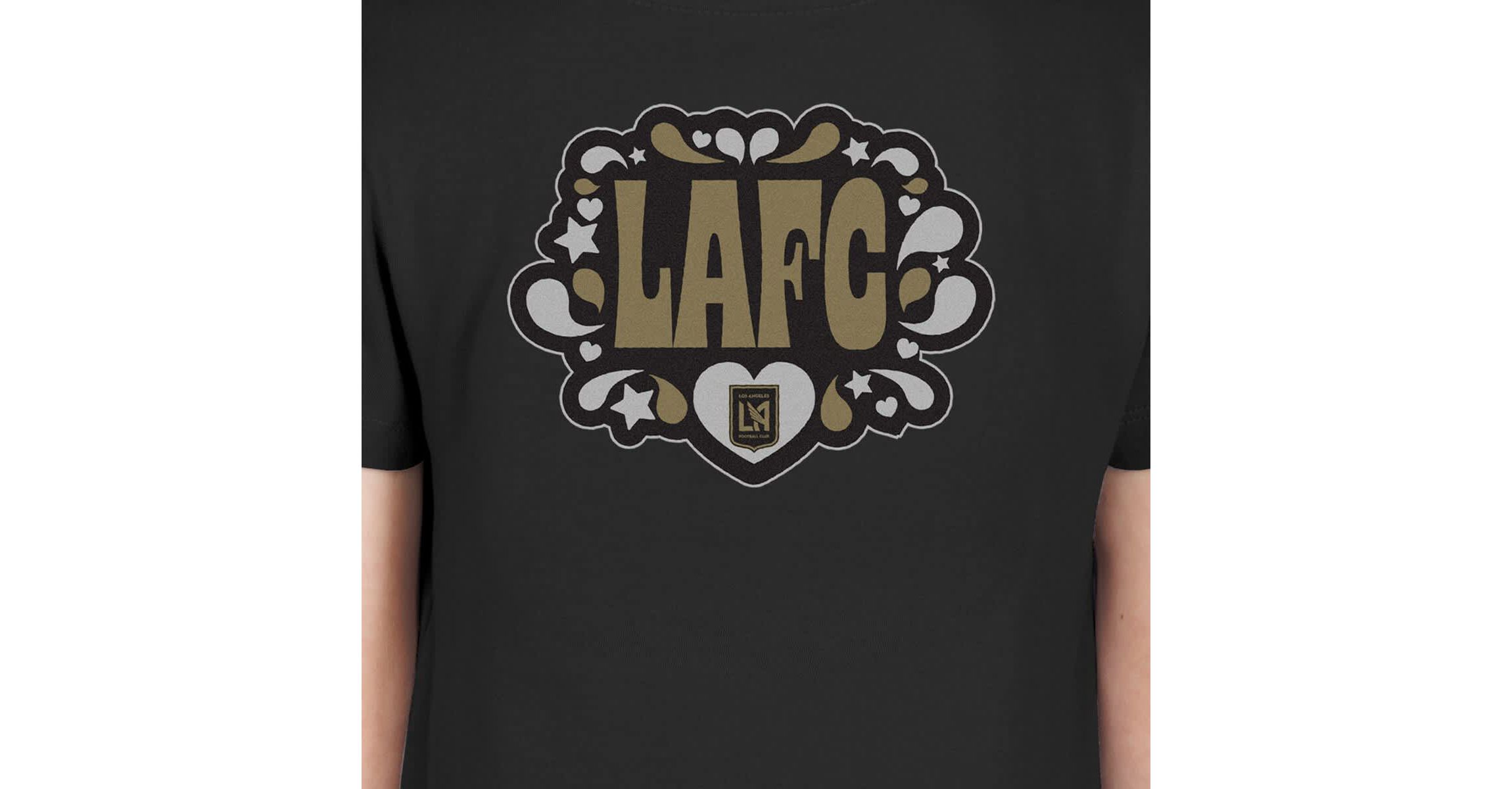 MLS Girls LAFC Bubble Heart T-Shirt