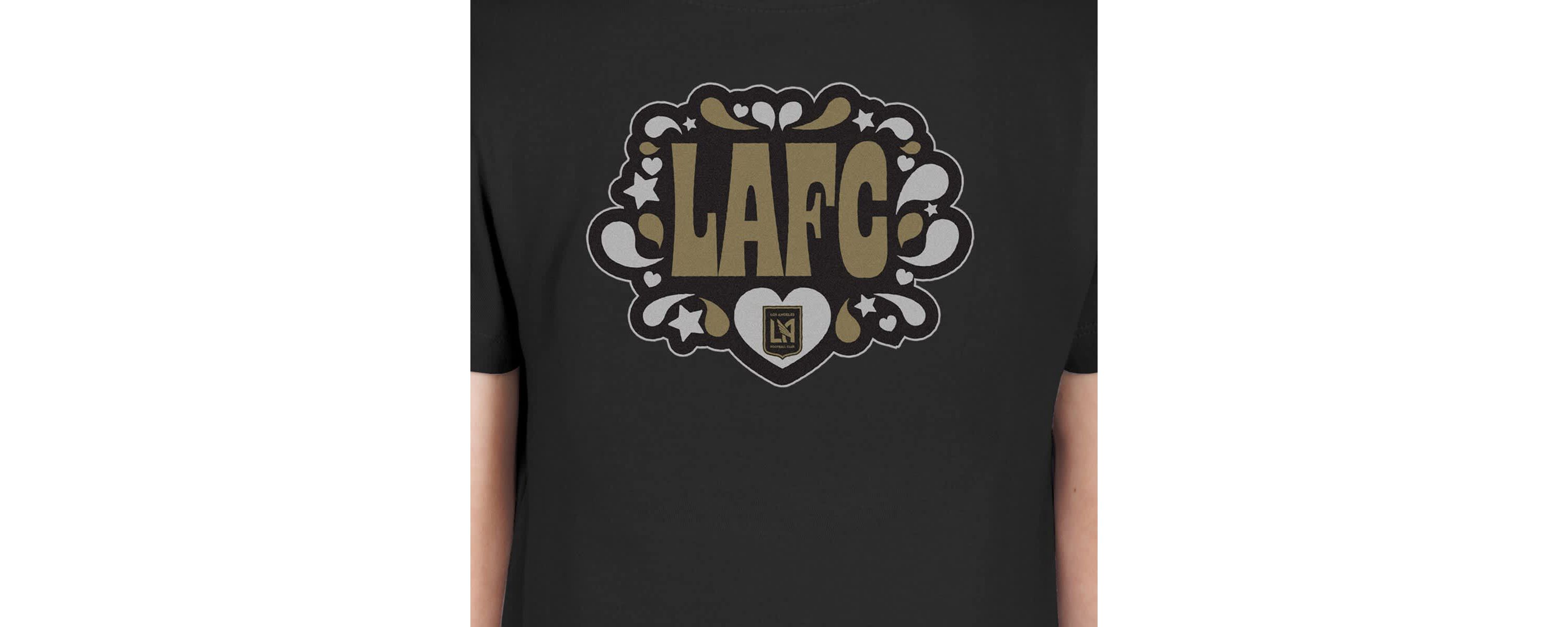 MLS Girls LAFC Bubble Heart T-Shirt