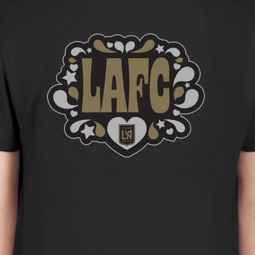 MLS Girls LAFC Bubble Heart T-Shirt