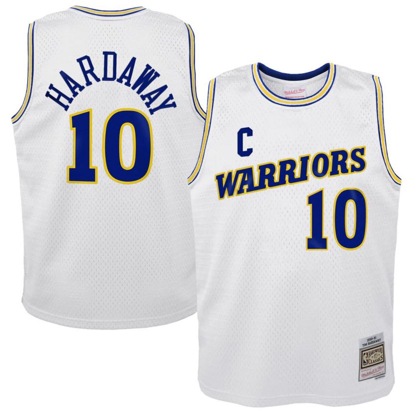 NBA Tim Hardaway Golden State Warriors 1990-91 Hardwood Classics Swingman Throwback Home Jersey