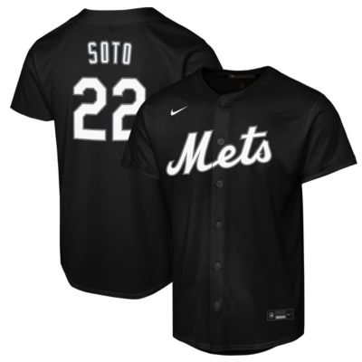 Youth MLB Nike Juan Soto New York Mets Replica Fashion Jersey, Black, Small