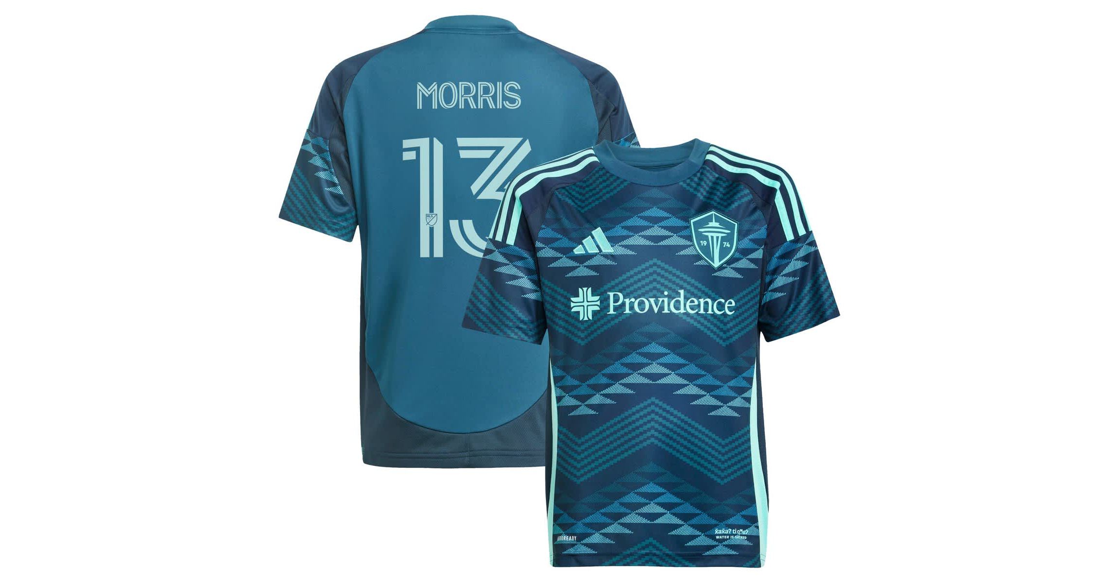 MLS Jordan Morris Seattle Sounders FC 2025 The Salish Sea Kit Replica Player Jersey