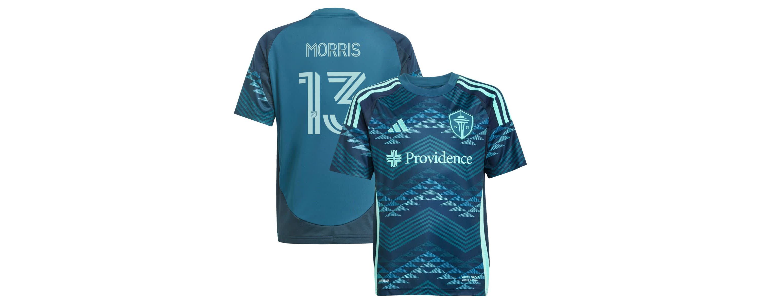 MLS Jordan Morris Seattle Sounders FC 2025 The Salish Sea Kit Replica Player Jersey