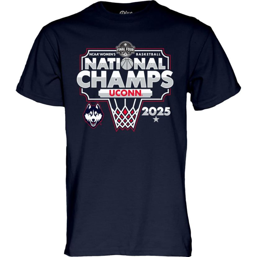 Connecticut Huskies NCAA UConn Huskies 2025 NCAA Basketball National s Bracket T-Shirt