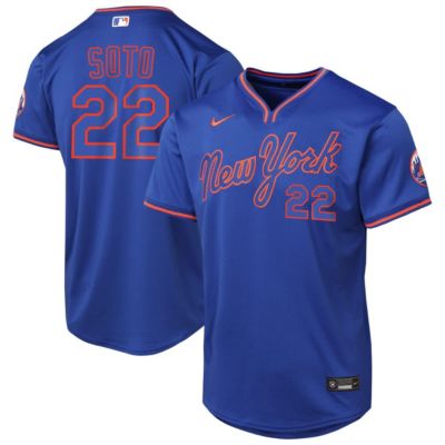 Youth MLB Nike Juan Soto New York Mets Alternate 2 Limited Jersey, Small