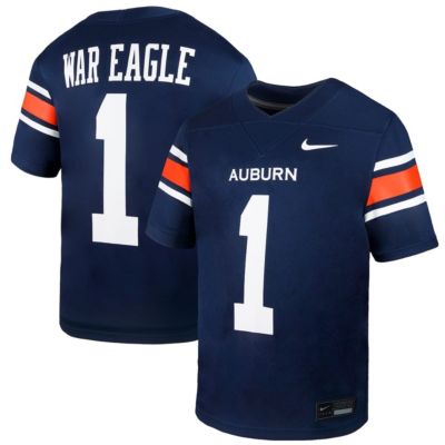 Youth NCAA Nike #1 Auburn Tigers Untouchable Replica Game Jersey, Navy Blue, XL