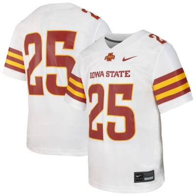 NCAA Nike #25 Iowa State Cyclones Untouchable Replica Game Jersey, White, Large