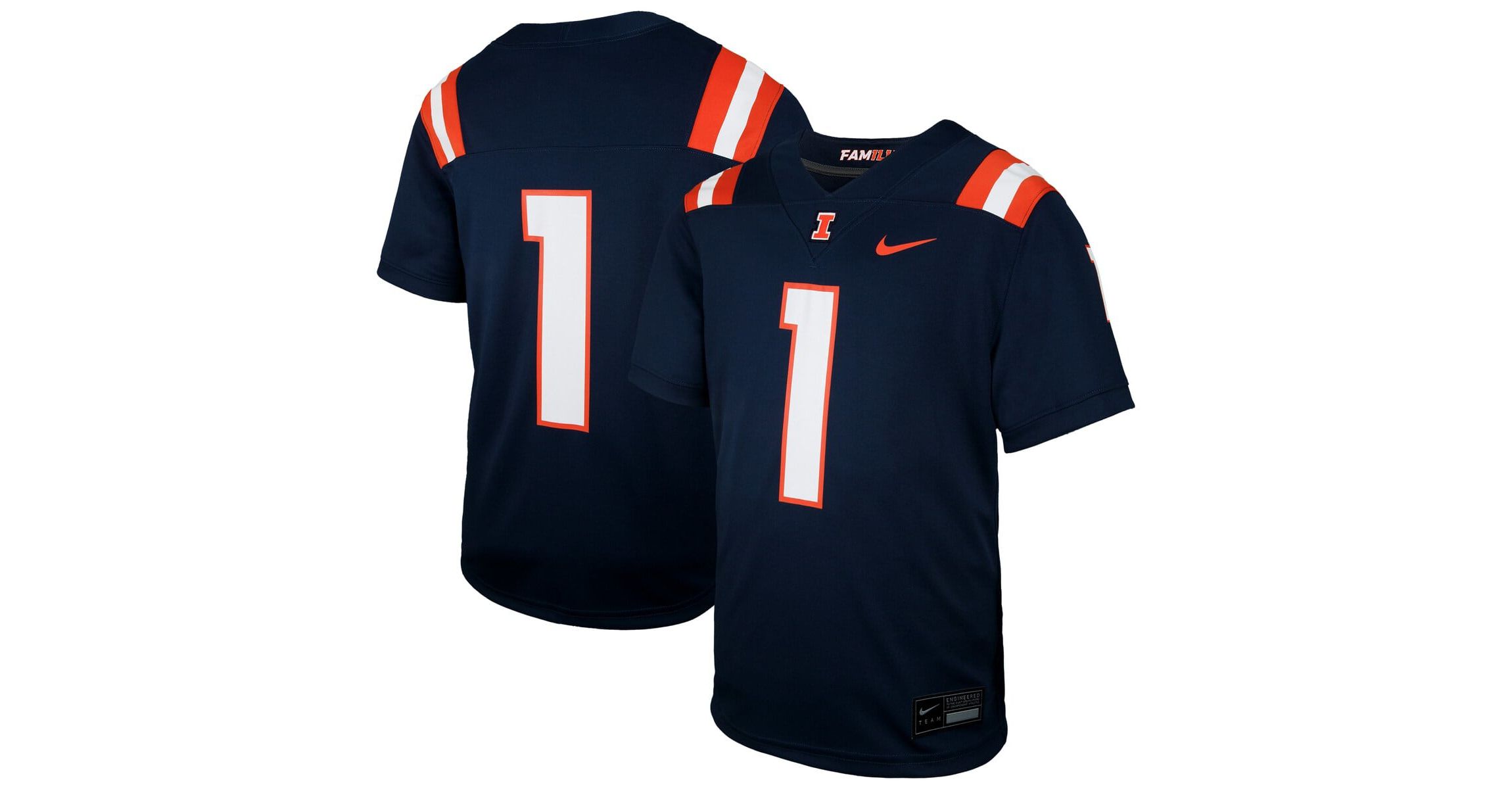 NCAA Nike #1 Illinois Fighting Illini Untouchable Replica Game Jersey