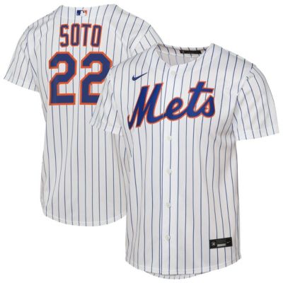 Youth MLB Nike Juan Soto New York Mets Home Replica Player Jersey, White, XL