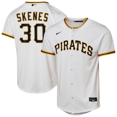 Youth MLB Nike Paul Skenes Pittsburgh Pirates Home Replica Player Jersey, White, XL