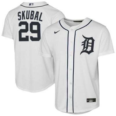 Youth MLB Nike Tarik Skubal Detroit Tigers Home Replica Player Jersey, White, XL